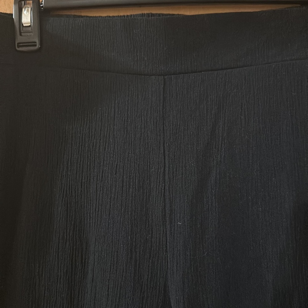 NYDJ Women’s Gauze Wide Leg Pull On Ankle Pants New Black Size 10 - Picture 3 of 12